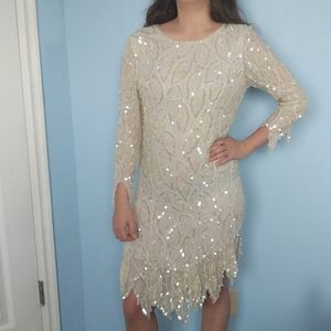 Saint Honore beaded flapper dress